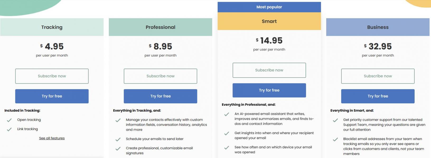 Mailbutler pricing