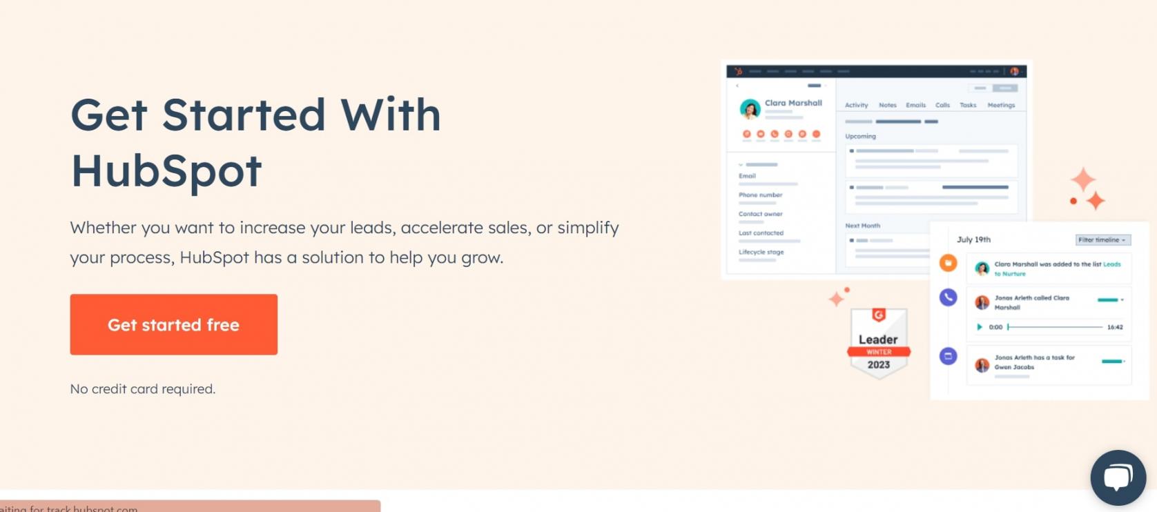 Hubspot - homepage