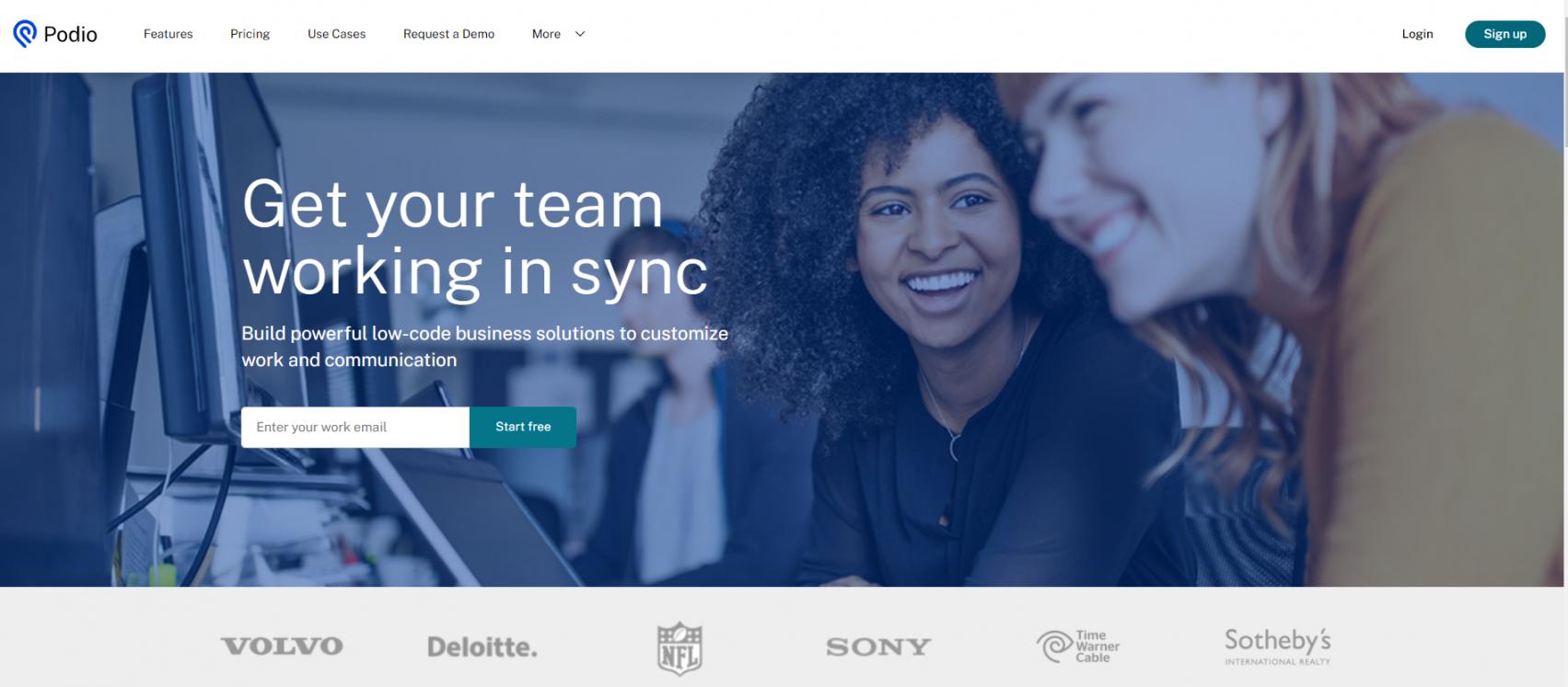 Podio - homepage