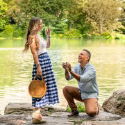 Proposal at The Lake Viewing Area in Central park.