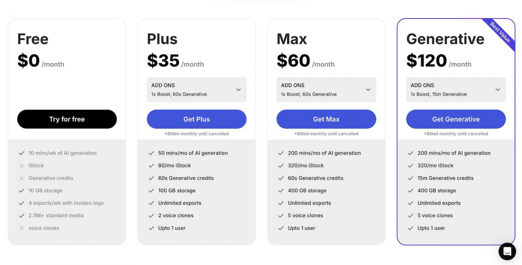 invideo-pricing