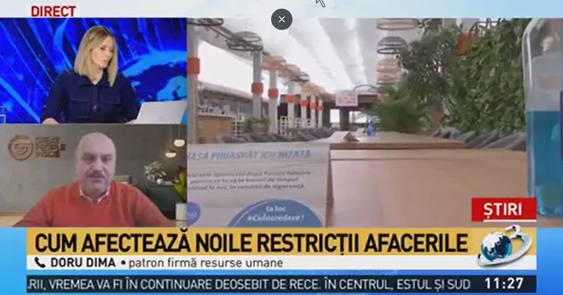 Doru Dima prezenta buletin de stiri Antena 3