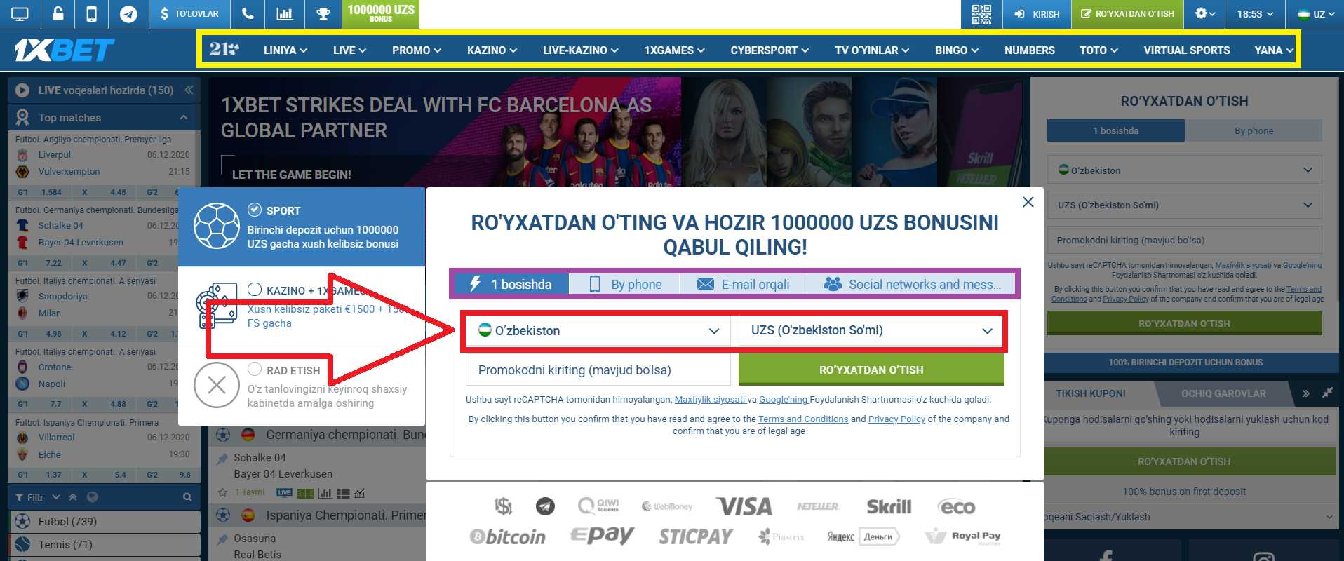 1xBet mobi mobil ilovasini qayerdan va qanday yuklab olish mumkin?