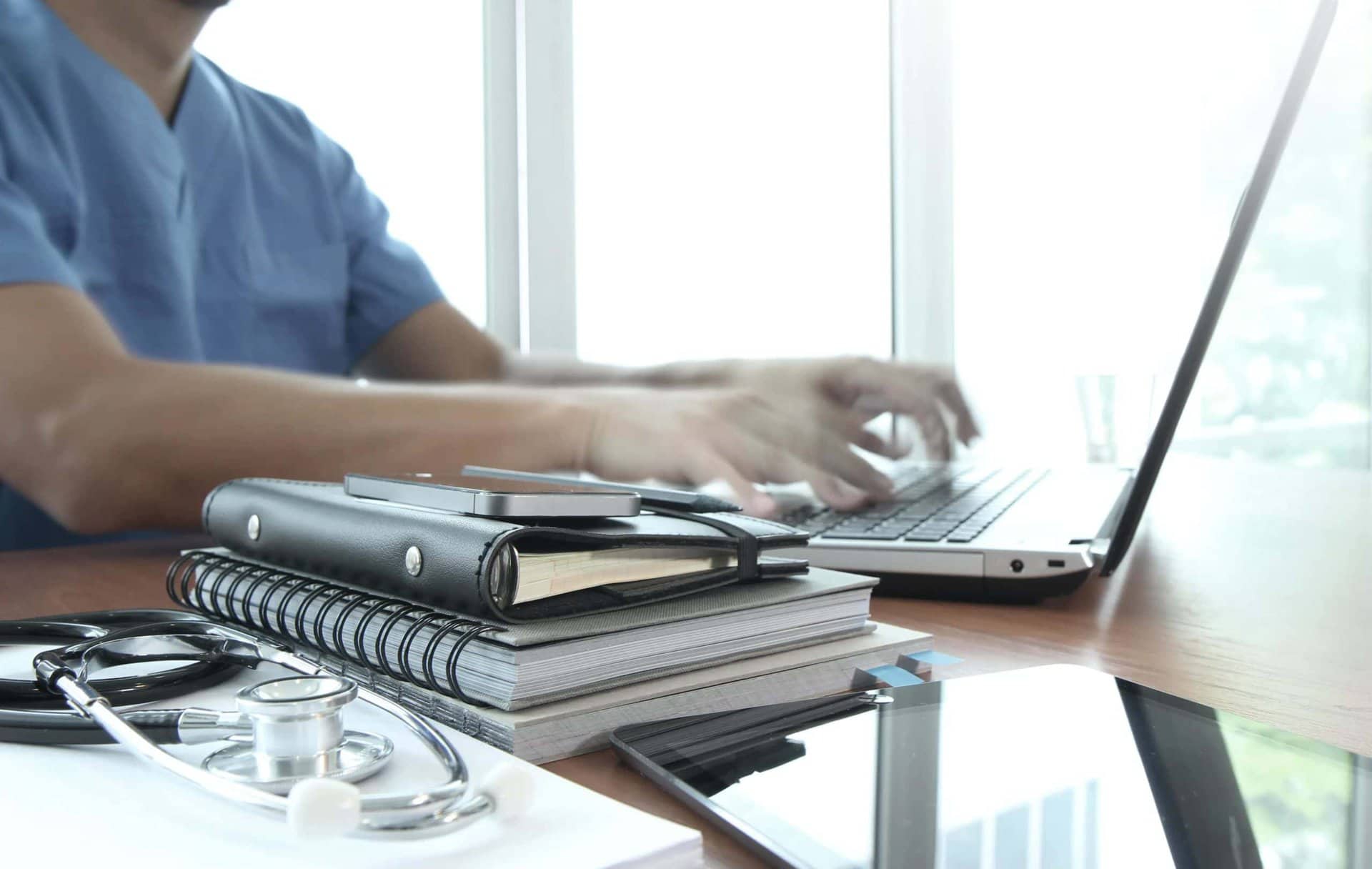 Doctor Using Computer