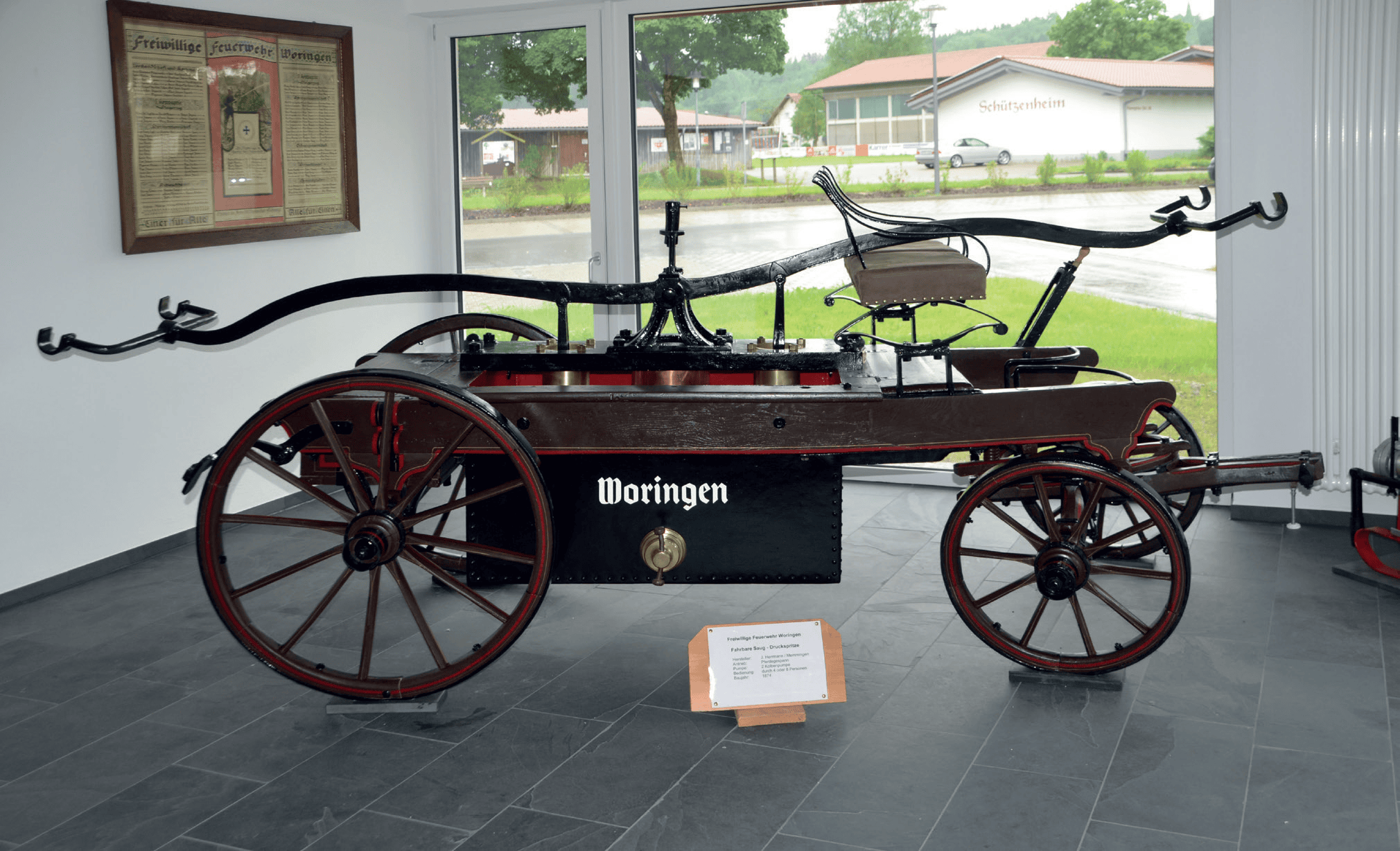 Pferdebespannte Saug-Druckspritze