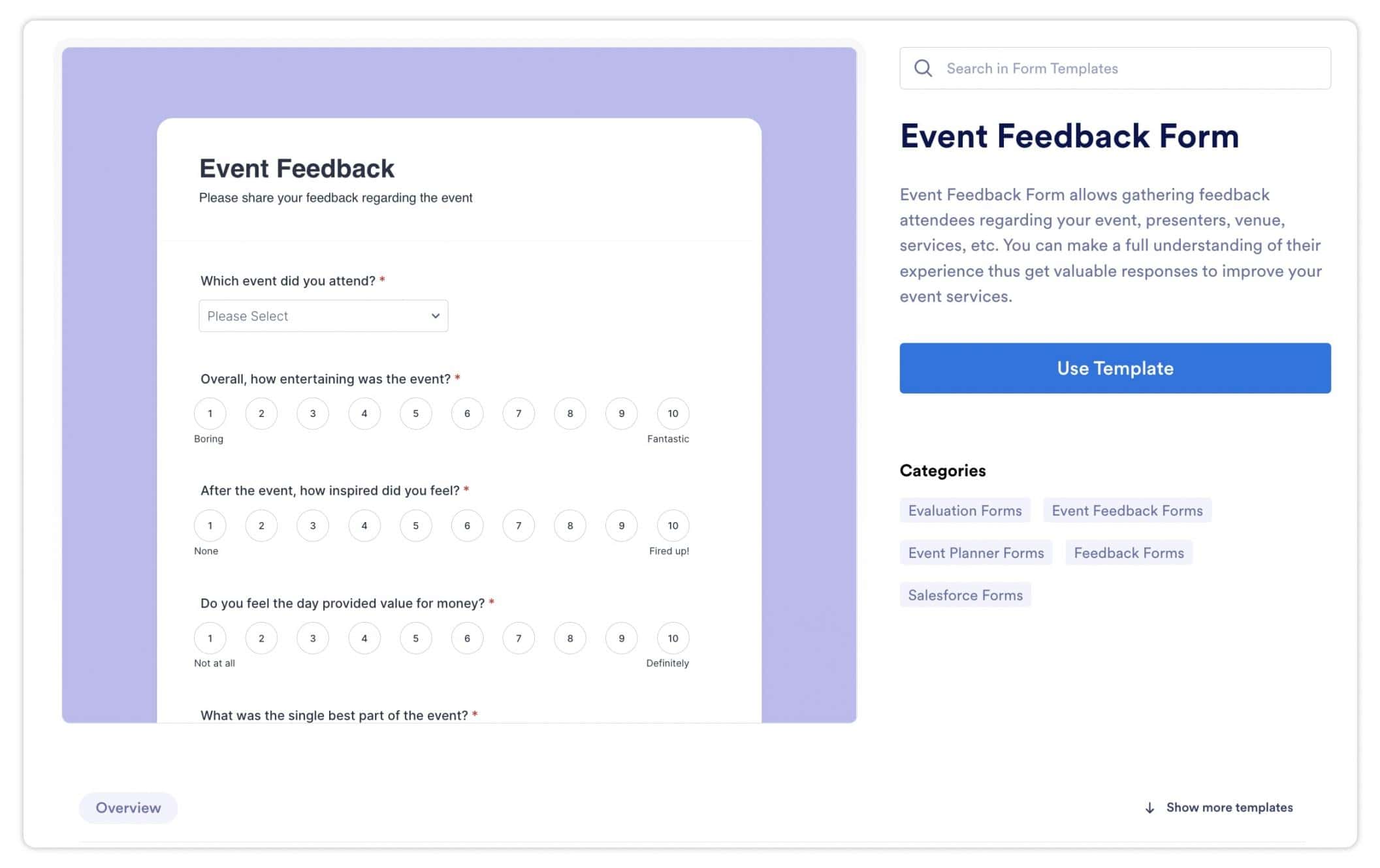 Event Feedback Form Step 5