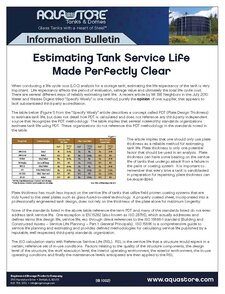 Information Bulletin - Tank Service Life