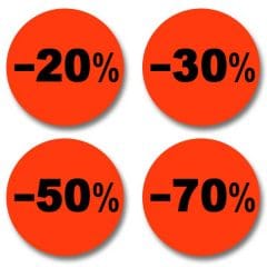 sticker promo red