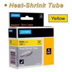Dymo Rhino Heat shrink Tube 6mm Yellow