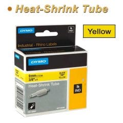 Dymo Rhino Heat shrink Tube 9mm Yellow