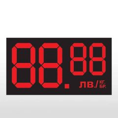 Картон 70х38мм червен