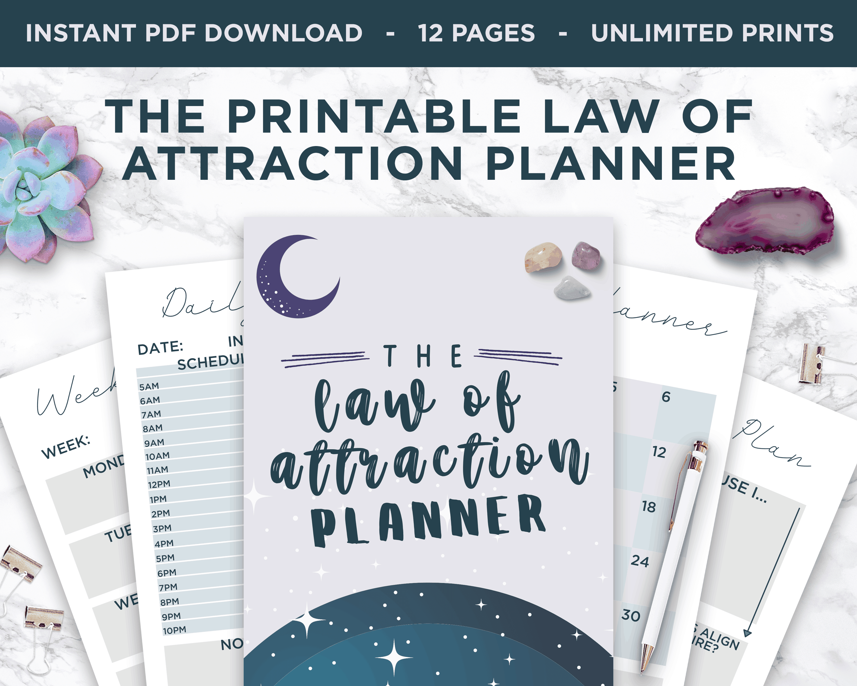 Cover image printable law of attraction planner