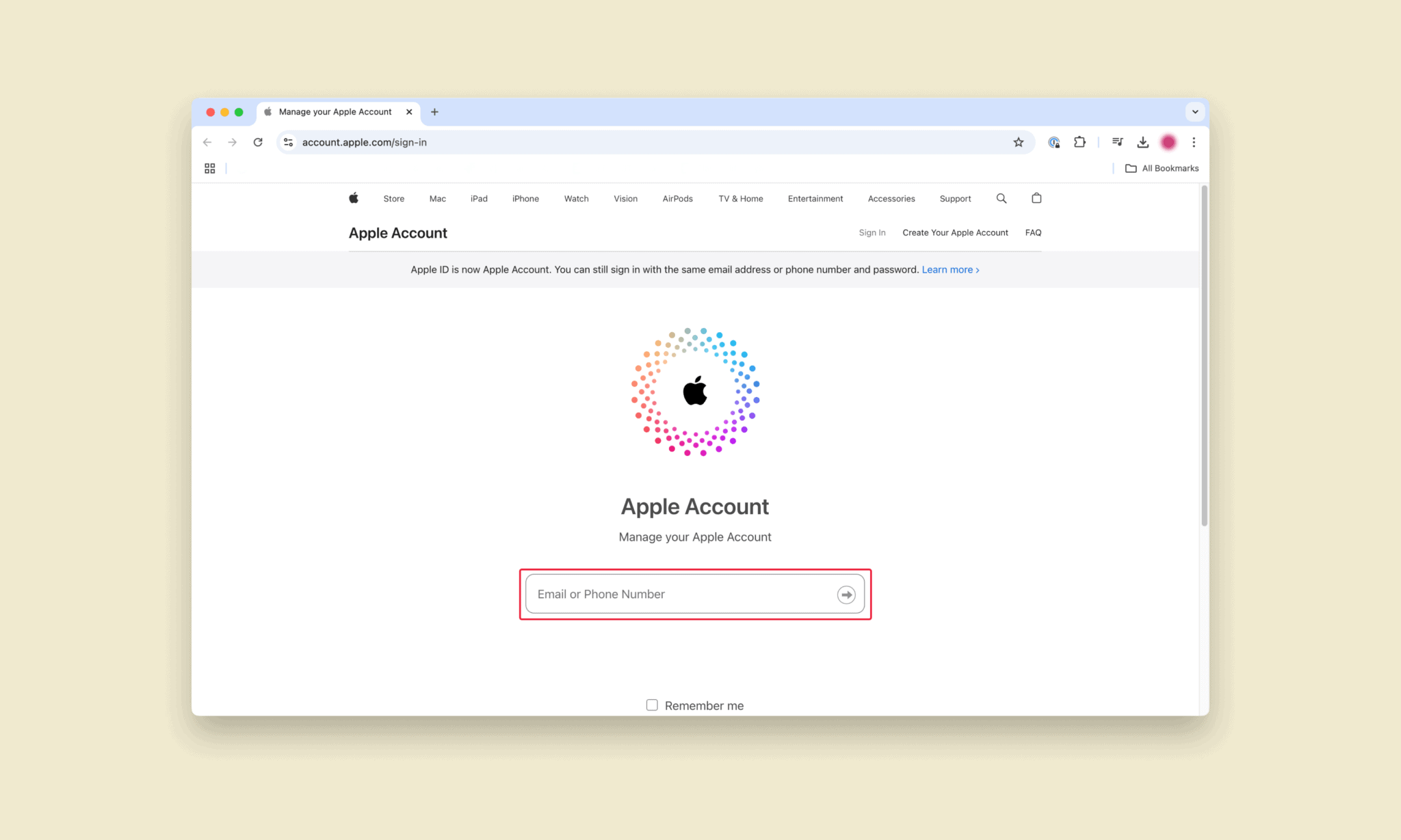 Change app store country online step 1