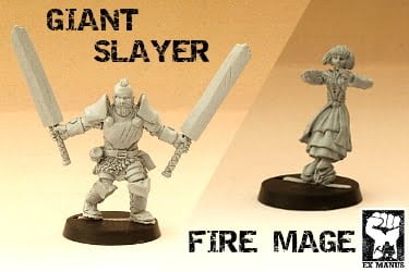 New Giant Slayter and Fire Mage miniatures now available!