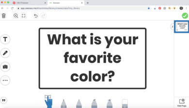 Example of a finished question of the day on Seesaw, created within the drawing section.