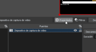 Propiedades captura