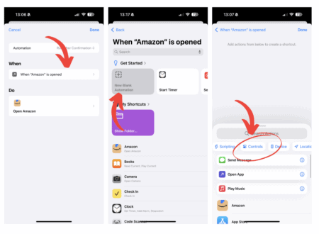 Screenshot of how to use shortcuts to lock apps