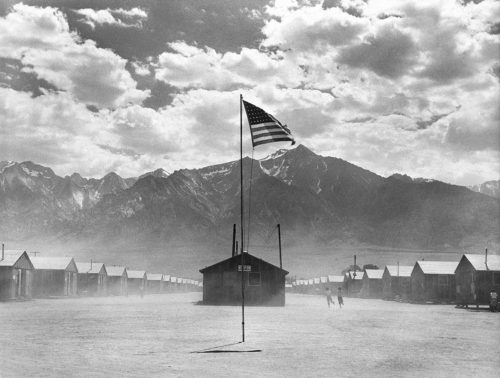 Manzanar Relocation Center, Manzanar, California - Photo by Dorothea Lange. Printed by Seth Dickerman