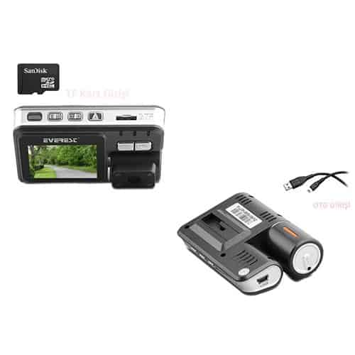 DVR-016 2 LCD EKRAN ÇİFT 4IR LED ARAÇ İÇİ KAMERA 1