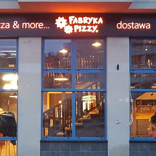 Pizzeria - otok z dibondu