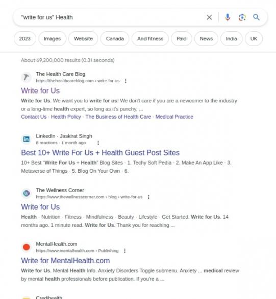 search results _22write for us_22 Health