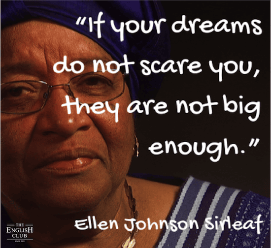 英語の名言:Ellen Johnson Sirleaf
