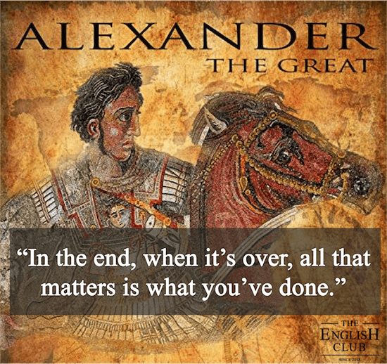 英語の名言:Alexander the Great