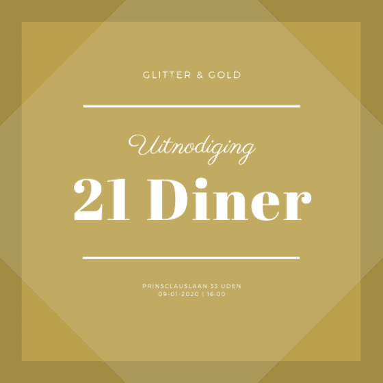 Uitnodiging 21 diner voorbeeld 1