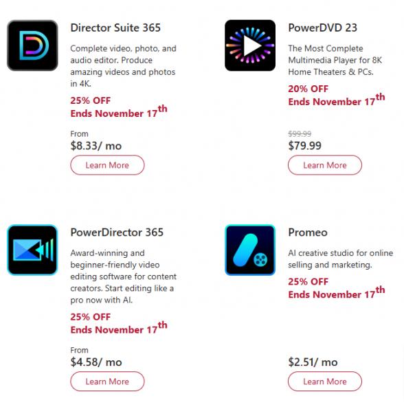 cyberlink pricing