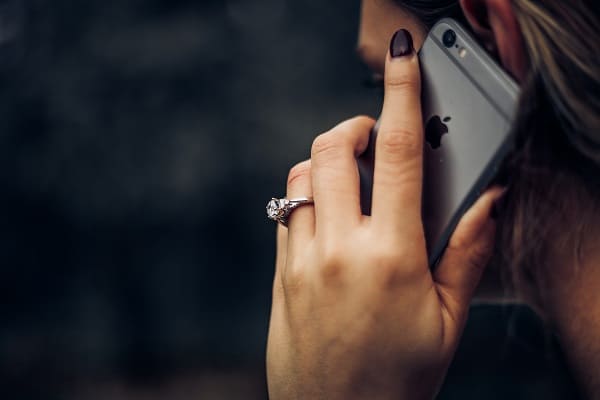 phone call social distancing woman on phone