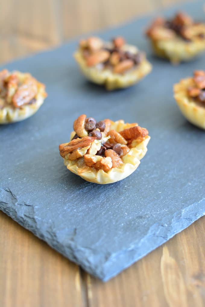 Chocolate Pecan Pie Bites are a perfect way to get the taste of pecan pie without all the calories.