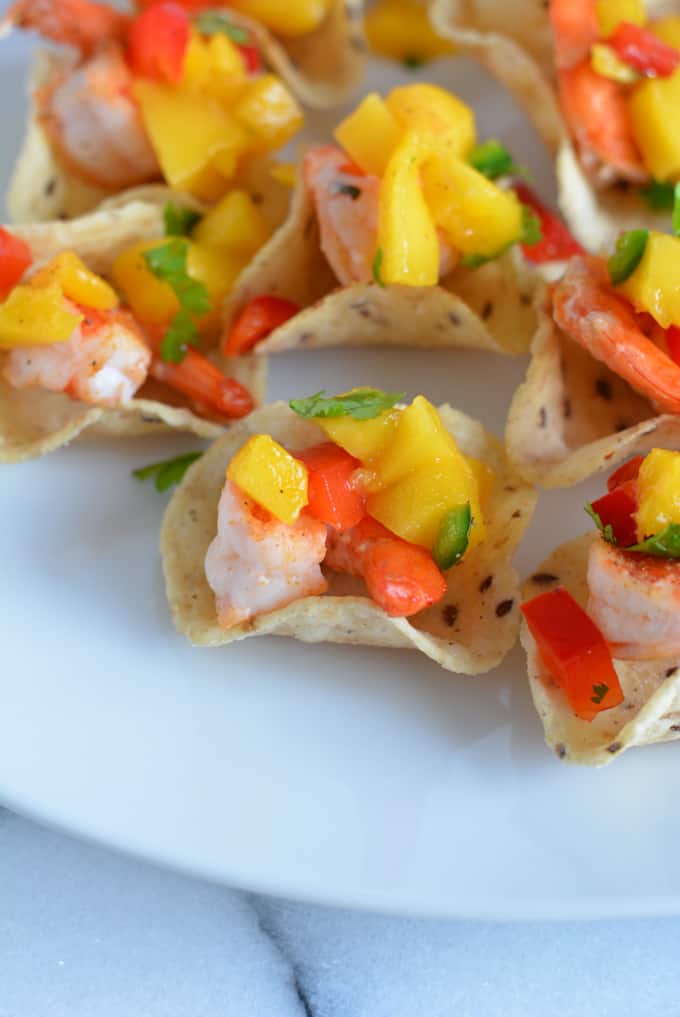 Mini Shrimp Tacos with Mango Salsa