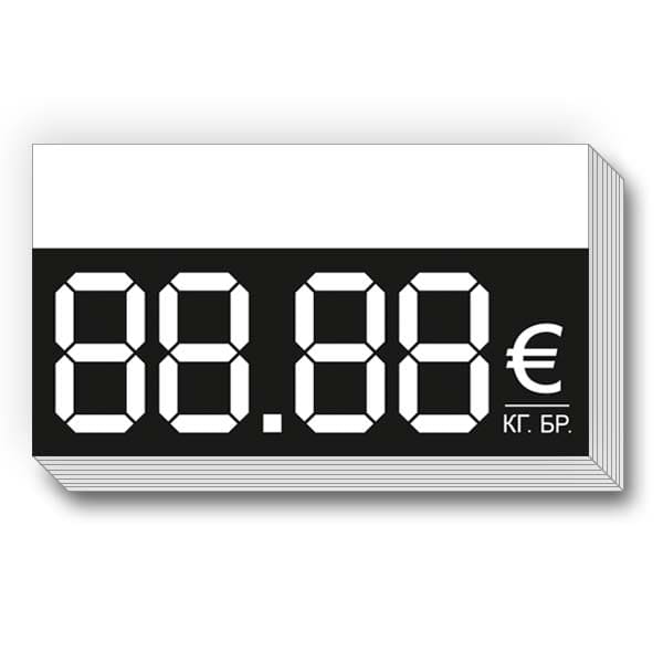 Etiket s pole 68x38mm