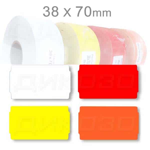 Картонени Етикети за стелажи 38х70mm