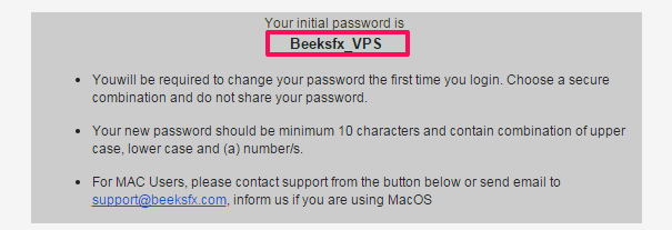 BeeksFXデフォルトパスワード
