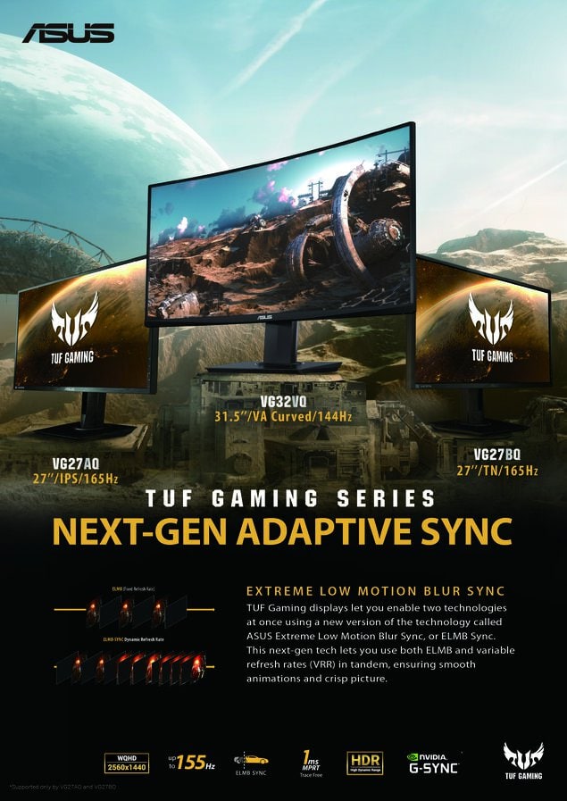 ASUS TUF Gaming VG32VQ 32 inch 2K HDR 144Hz Curved Gaming Monitor 1ms WQHD (2560 x 1440) Extreme Low Motion Blur, Speaker, Adaptive-Sync, FreeSync Premium 11 Tuf gaming monitor poster 01