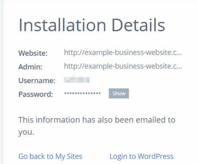 Bluehost login credentials