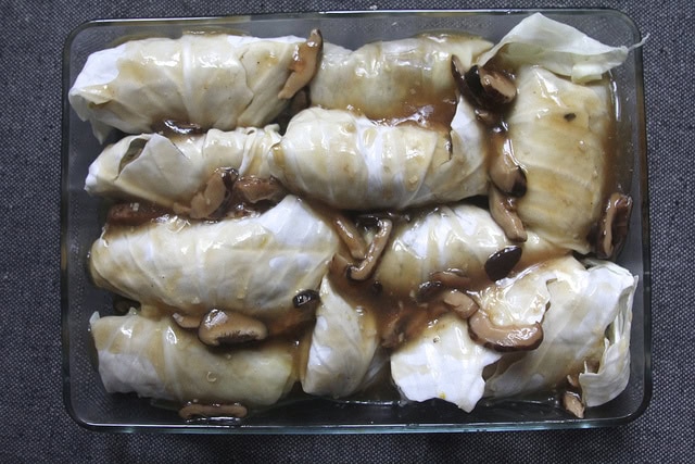 Sticky Rice Stuffed Cabbage