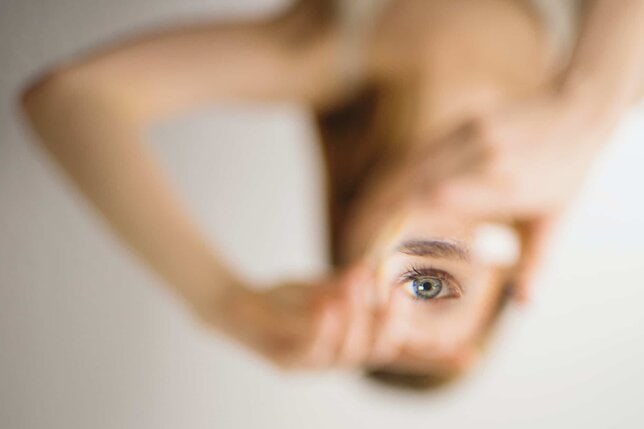 soul vs ego eye woman magnifying eye