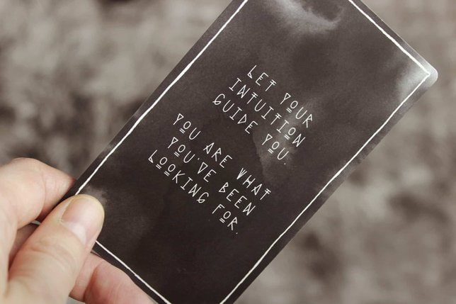 divine purpose intuition let your intuition be your guide quote card