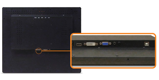 19-inch Rear Mount Touch Monitor Input Source