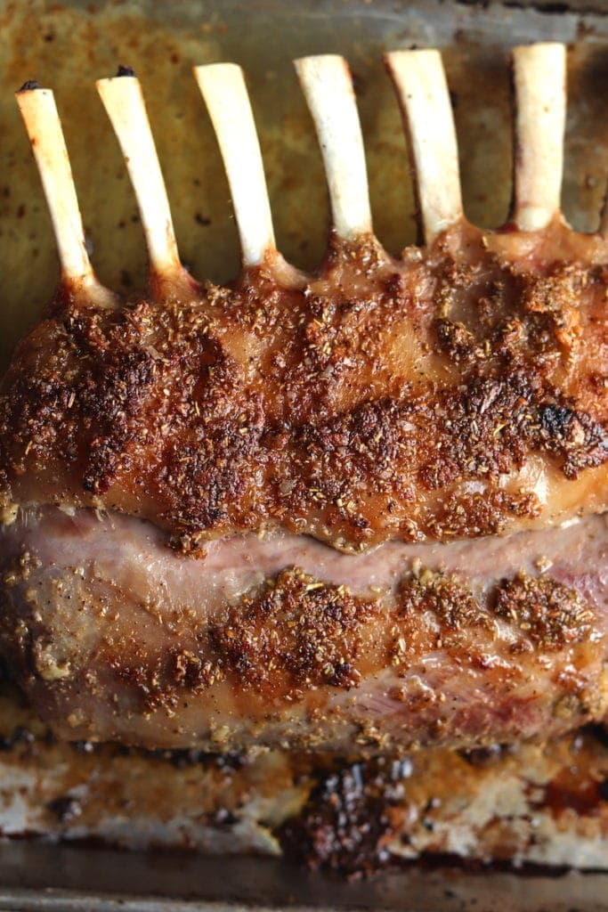 Garlic and Rosemary Roasted Rack of Lamb | The Hungry Hutch
