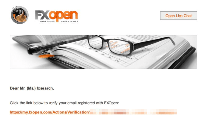 FXOpenメール認証2