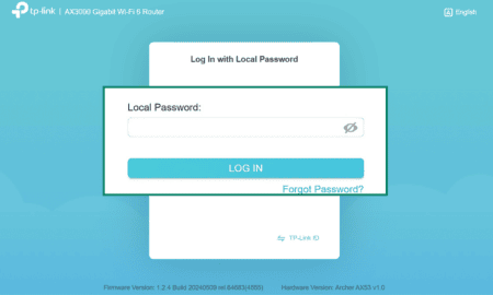 Enter your routers login and password to access its settings.