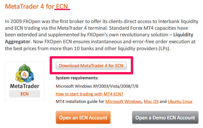 FXOpenデモ口座開設2