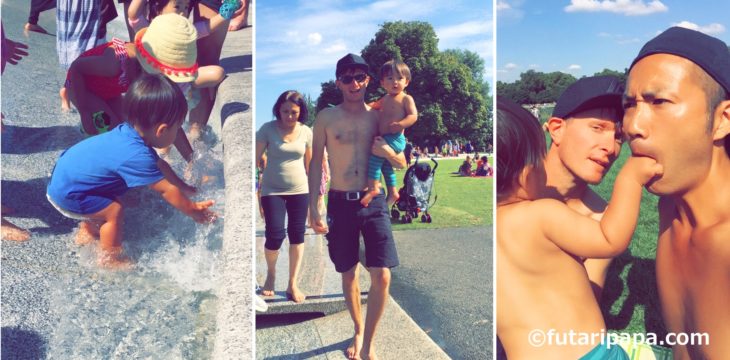 ロンドン旅行記 – day 11 – ダイアナ・メモリアル・ファウンテンで水遊び