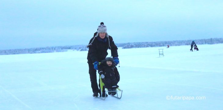氷上さんぽ、そりあそび