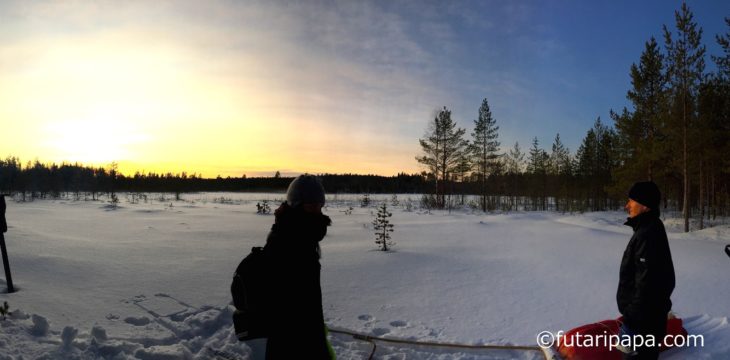 真冬の森へ、ピクニック