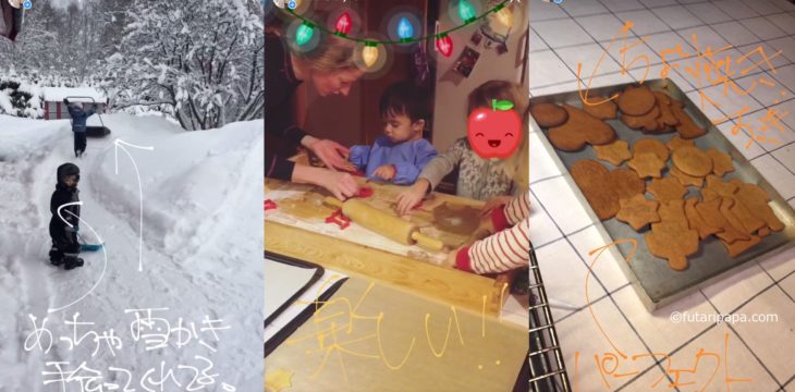 雪かき、かまくら、ジンジャークッキー。そしてすてきなファステル。