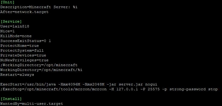 Minecraft server service